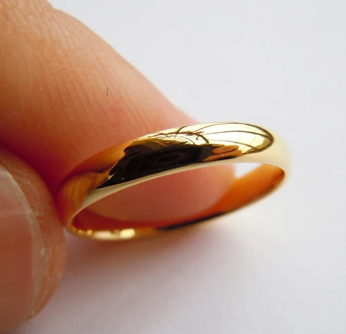 Простое кольцо из стерлингового серебра 3 мм ручной работы все размеры GB001YP|band