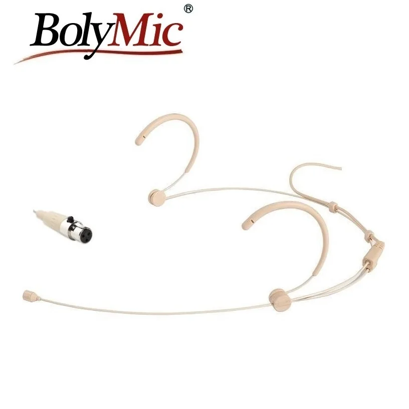 Bolymic 10 шт. для GTD аудио Беспроводная 3pin Mini XLR гарнитура микрофон головной