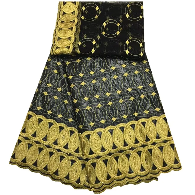 Африканская кружевная ткань Гвинея базин богатая набор 2 ярда французское