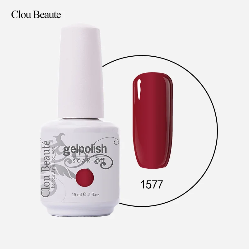 Clou Beaute 15 мл Гель-лак для ногтей замачиваемый УФ светодиодный маникюрный лак долговечные Лаки vernis Полупостоянный Гель-лак для ногтей - Цвет: 1577