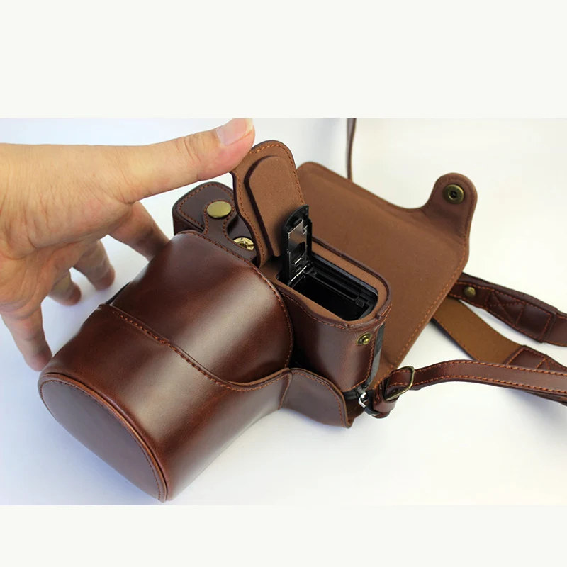 Черный/коричневый/кофейный кожаный чехол для цифровой камеры Panasonic GX85 GX80 GX7II GX7