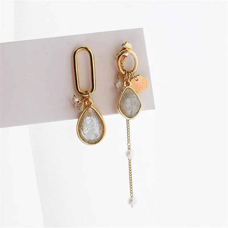 Модные Асимметричные жемчужные женские Сережка гвоздик геометрические