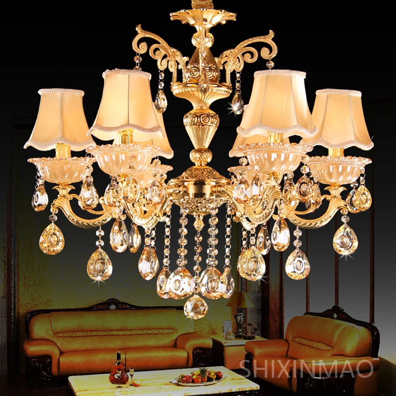 

SHIXNIMAO free shipping Deluxe copper plating gold body LED Crystal Luxury Crystal Chandelier Fashion crystal chandelier