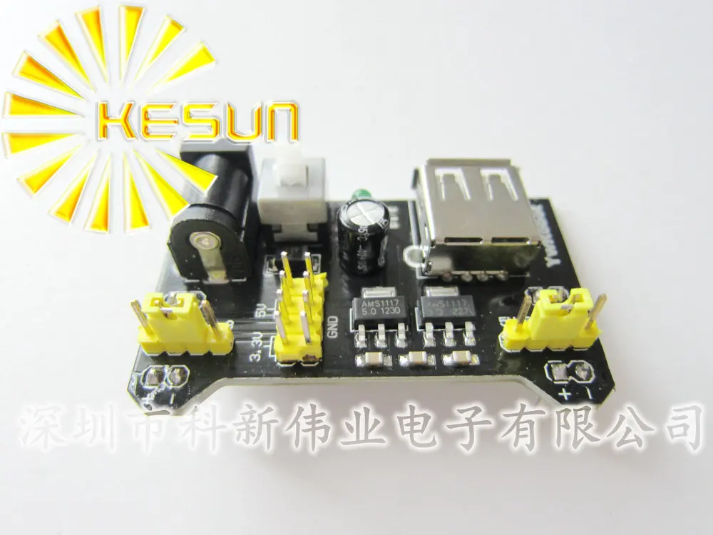 For MB102 Breadboard 3.3V / 5V Power Supply Module with 400 Tie Point 8.5CMX5.5CM | Электронные компоненты и
