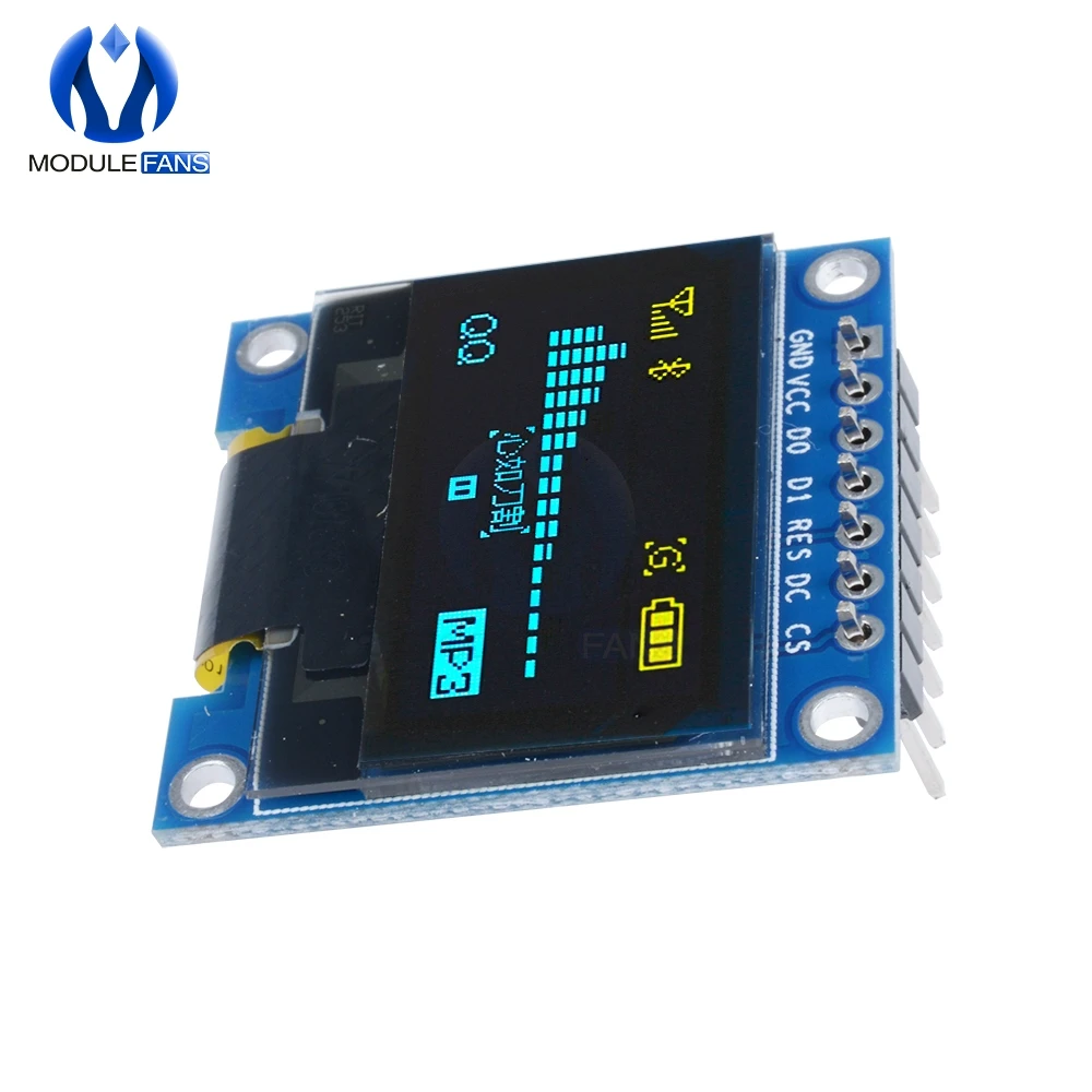 0 96 "Белый Синий Желтый дюймов OLED модуль 128X64 LCD светодиодный дисплей для Arduino IIC I2C
