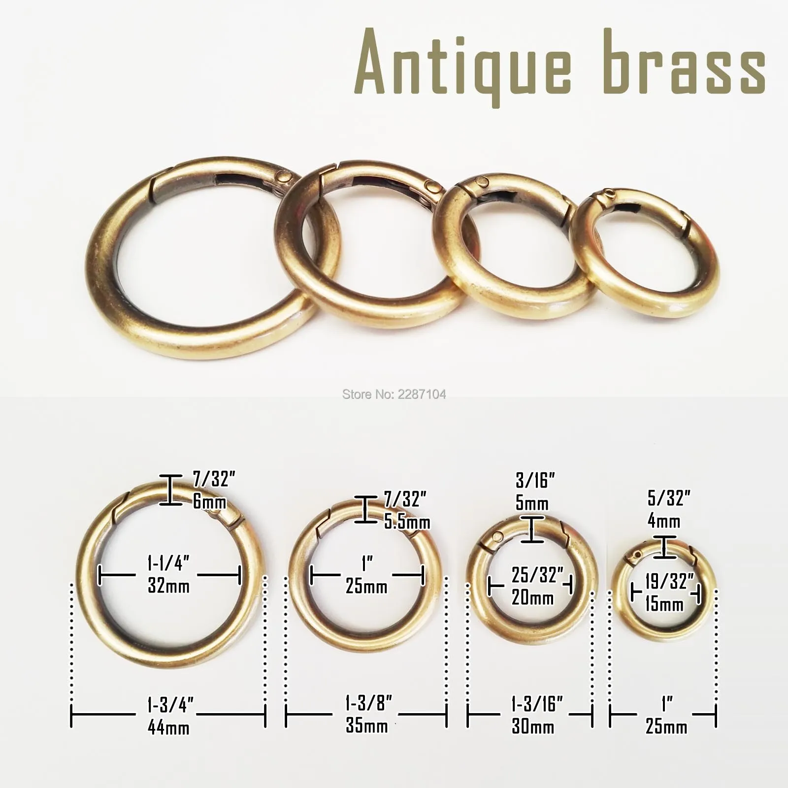 2 шт. металлические пружинные кольца|Пряжки и крючки| |