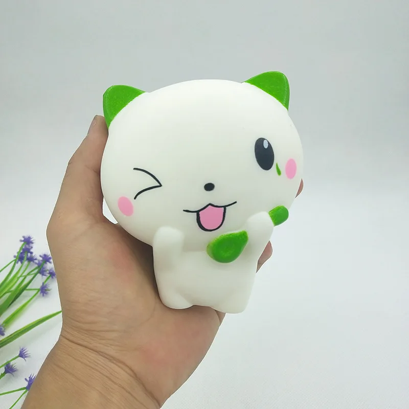 Высокое качество 11,5 см Jumbo Мягкая ложка кошка супер медленно поднимается Kawaii Catoon телефон ремень кулон хлеб, торт, игрушки оптом
