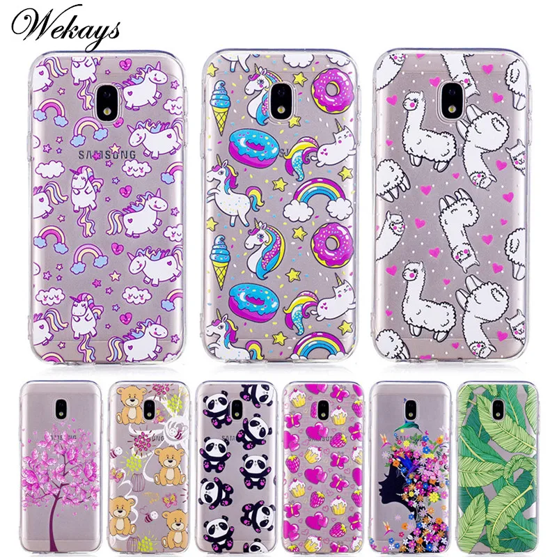 Мягкий силиконовый чехол Wekays с мультяшным единорогом для Samsung Galaxy J3 J5 J7 2017 J330 J530 J730