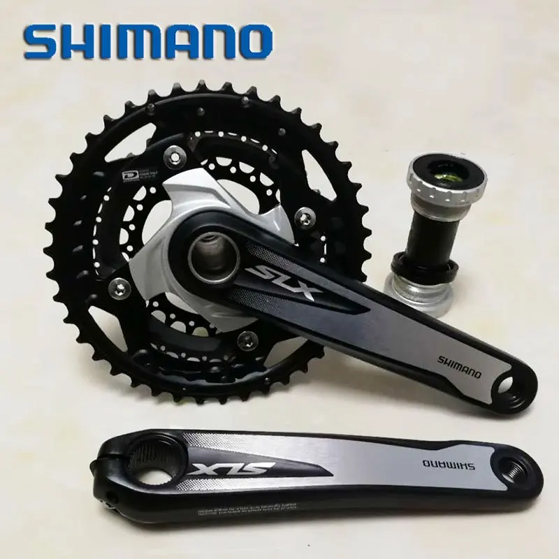 175 мм Shimano SLX тройной 10 Скорость Chainset 42/32/до 24 месяцев, в том числе каретка FC-M670 велосипед кривошипно шатун со звездочками для велосипеда