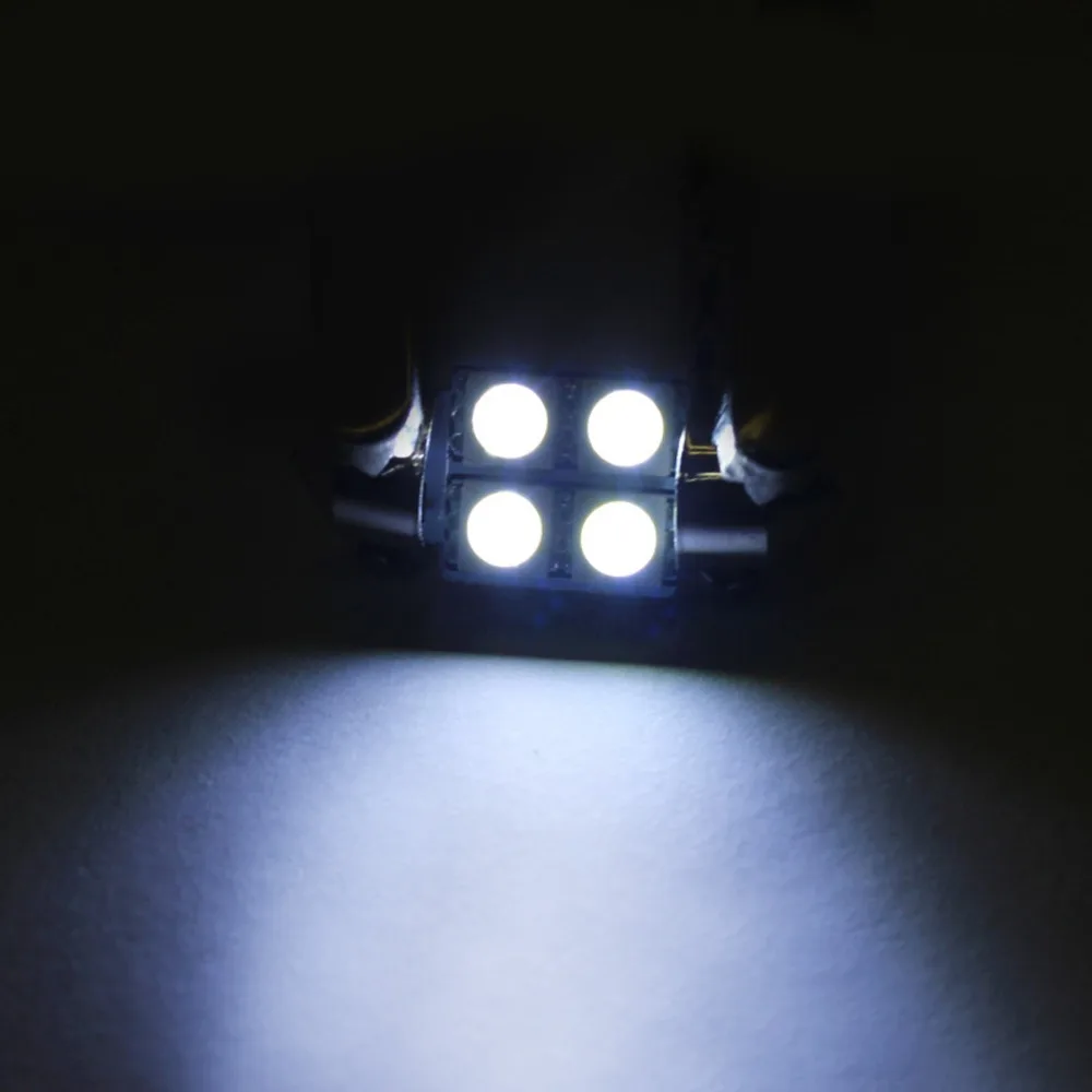 10 шт. 5050 31 мм 4 SMD автомобильный домов на колесах Внутренняя купольная гирлянда