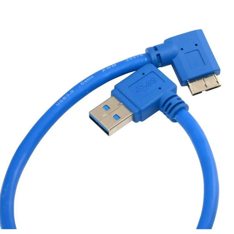 LBSC 30 см USB 3 0 A штекер Micro B 10 pin 90 градусов правый угол кабель Шнур|Компьютерные