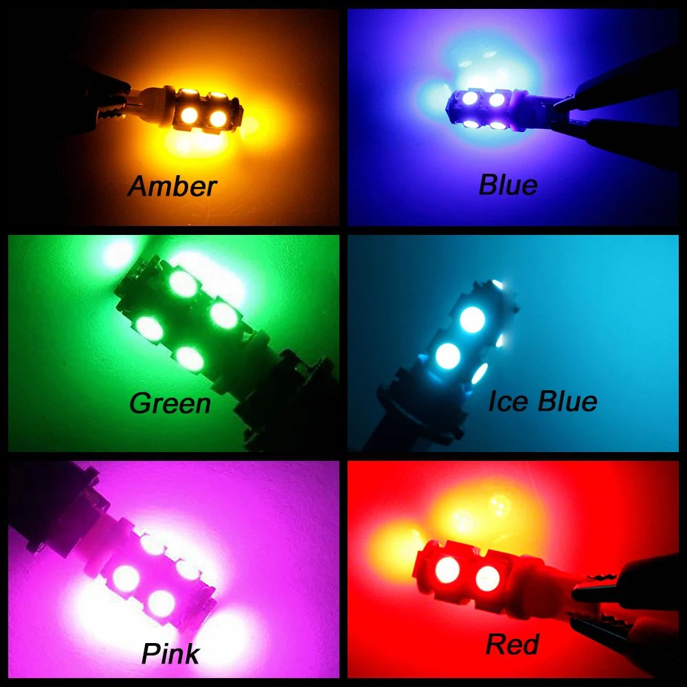 10 шт. T10 194 168 168NA 175 2825 W5W 5050 9 SMD внутренний Автомобильный светодиодный номерной знак