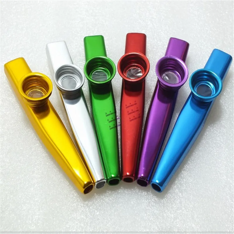 Простой дизайн легкий kazoo алюминиевый сплав металл для гитарного инструмента музыкальный инструмент для любителей музыки 12*2,5 см 6 цветов