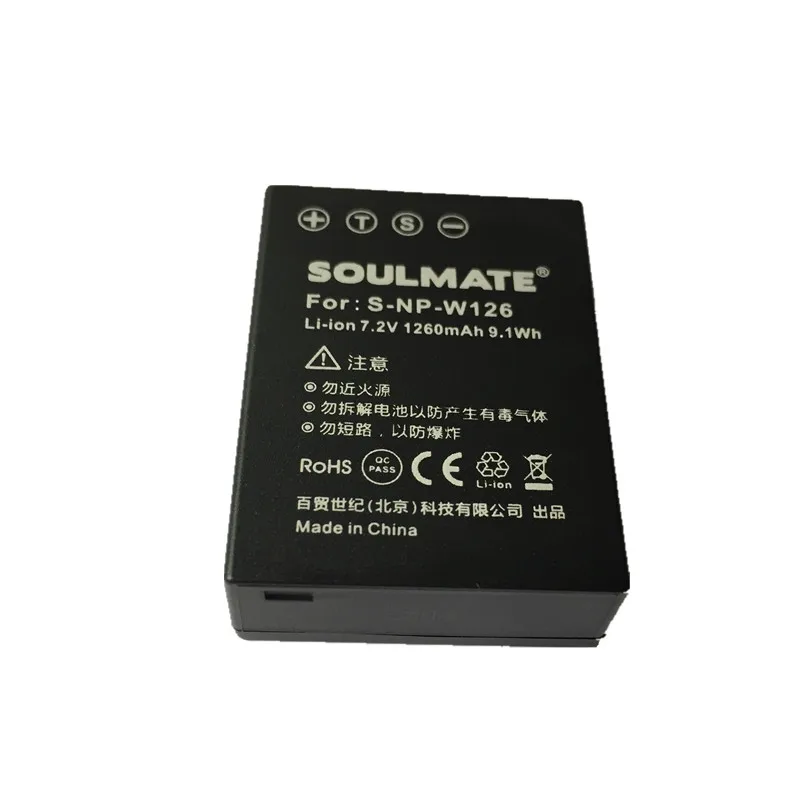 SOULMATE NP W126 NPW126 литиевые батареи для ЖК дисплея с подсветкой Fujifilm HS30EXR HS33 X Pro1 E1 M1 A1 T1
