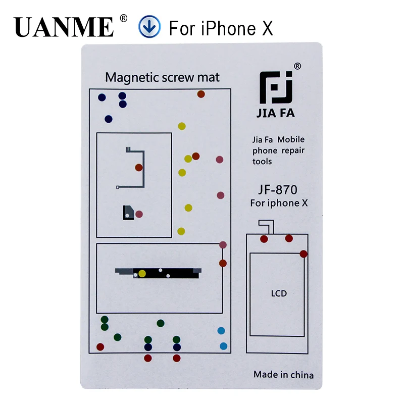 UANME Профессиональный Магнитный винт коврик для Iphone 4 4s 5 5S 6 6plus 6s Plus 7 8 X Руководство