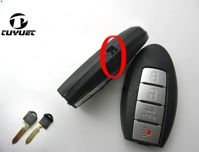 Чехол для смарт-ключей с боковым канавчиком 4 кнопками Nissan Teana Duke Trail 4B чехол