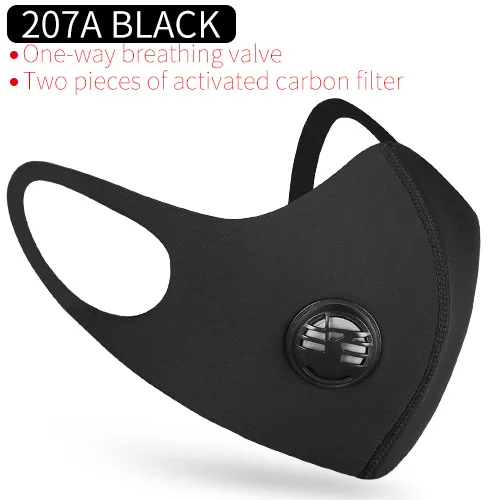 207A black INBIKE PM2.5 Респиратор маска для бега фитнес-Тренировка Спортивная тушь для ресниц страйкбол велосипедный рот муфельные велосипедные маски для лица - Цвет: 207A black
