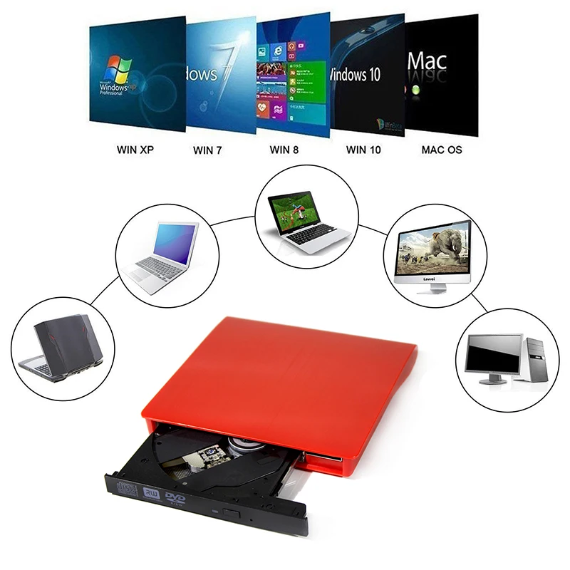 USB 3 0 DVD-привод YiYaYo устройство для записи компакт-дисков внешний проигрыватель
