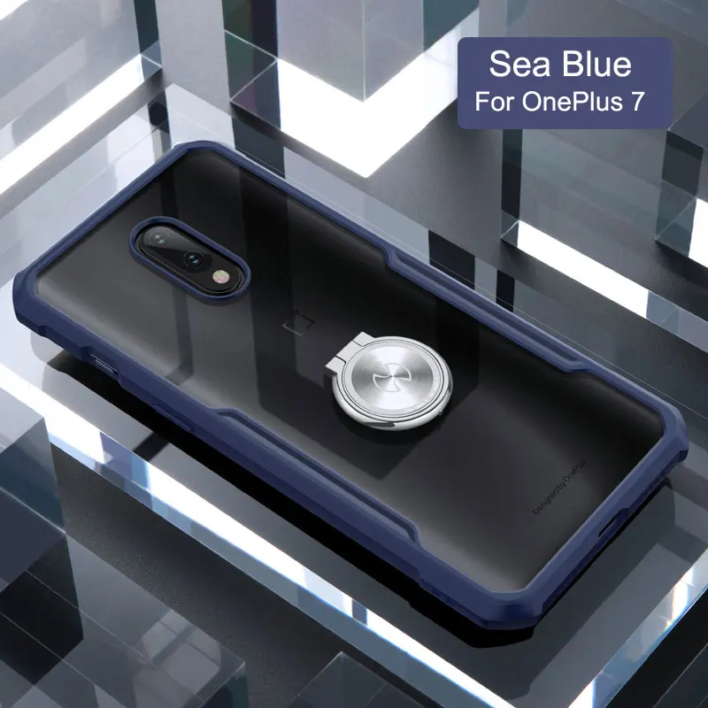 Xundd для OnePlus 7 Pro Чехол магнитный Автомобильный держатель Подставка кольцо на палец прозрачный PC TPU задняя крышка для Oneplus 7 Oneplus 7Pro чехол