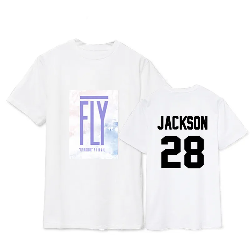 KPOP GOT7 FLY IN Сеульский альбом рубашки K-POP повседневная хлопковая одежда футболка