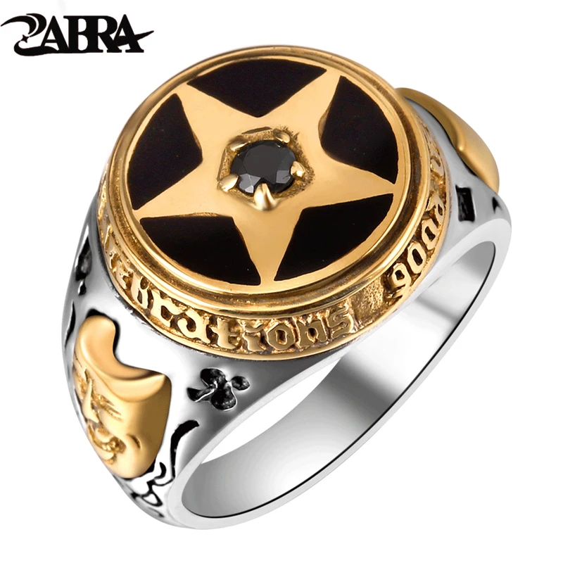 Серебряное кольцо ZABRA украшение из 925 серебра тайская серебряная пентаграмма
