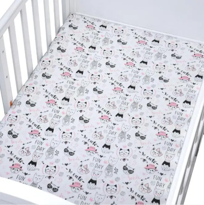 

NEW Baby Bed Fitted Sheet 130X70X22CM Crib Sheet 100% Cotton Bed Sheet CLZ2