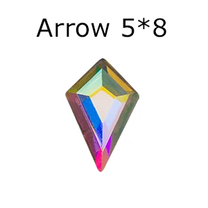 Arrow 5x8 50 шт украшение ногтя стразами для ногтей искусство Стекло Кристалл AB плоская задняя сторона не горячей фиксации страз клей на Рождество декор супер блестящий - Цвет: Arrow 5x8