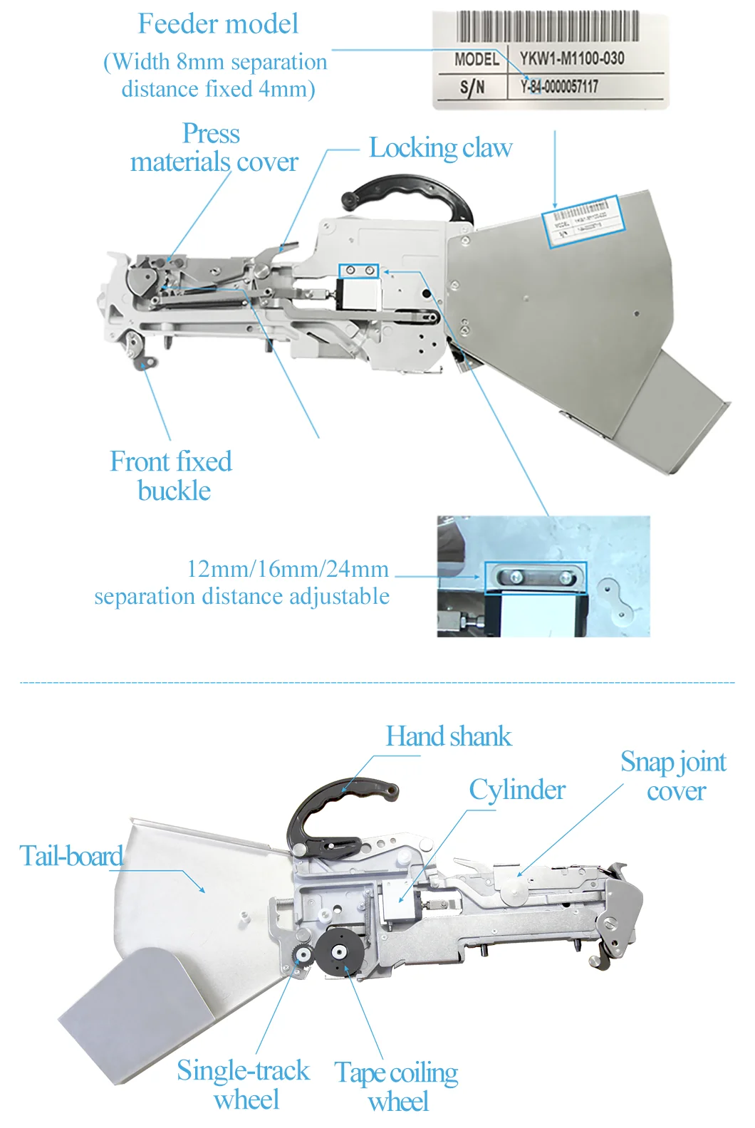 SMT пневматический CL Yamaha Фидер 8*4 мм электрический YAMAHA TPJFD-8* 4-YMH фидер