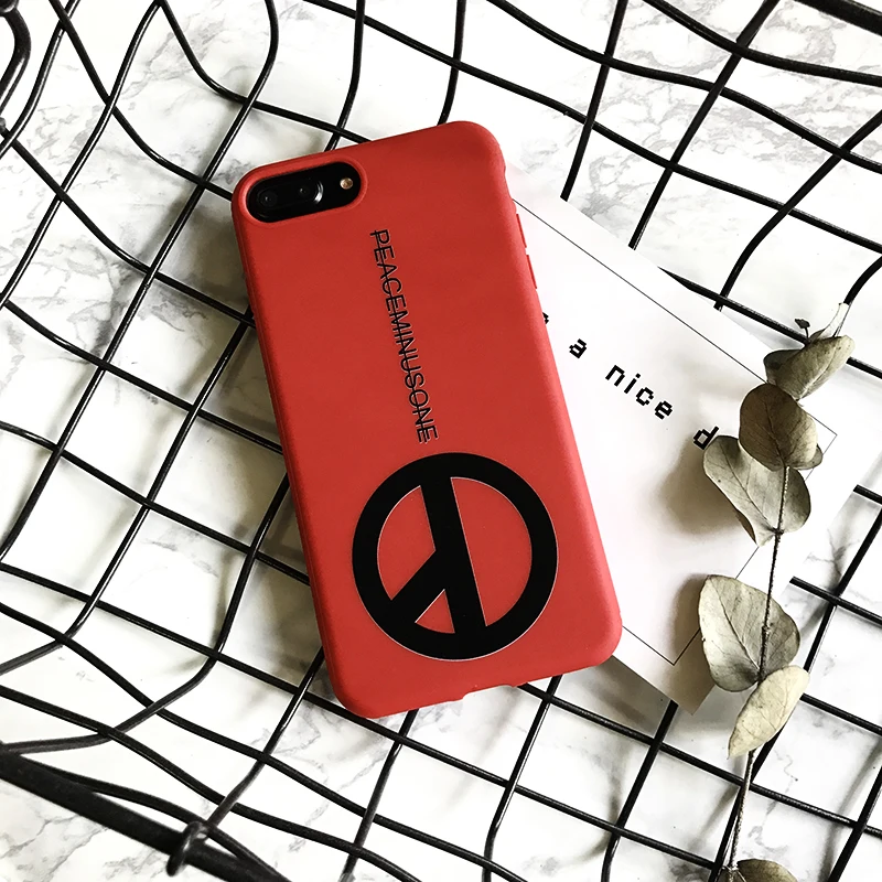 Netarlier New Fashion GD Big Bang Anti War Letters Design Phone Case For iPhone 6 6sPlus 7 7Plus High Quality Red TPU Soft Cover |