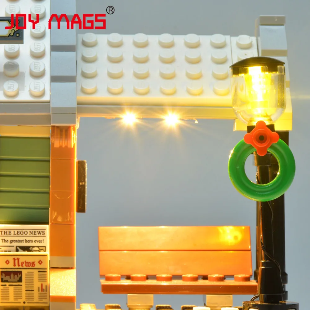 JOY MAGS светодиодный светильник для 10259 Creator Expert зимняя деревенская станция светильник ing набор совместим с моделью 36011 модель без блоков