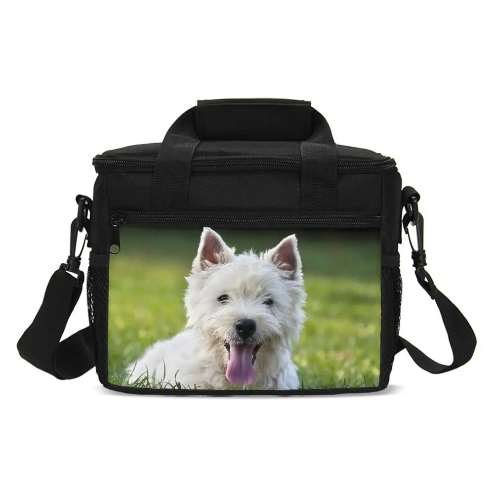

Cute Westie Animal Print Cooler Bag Puppy Pet Design Outdoor Picnic Wine Case Food Carry Case Thermal Lunch Totes Insulate