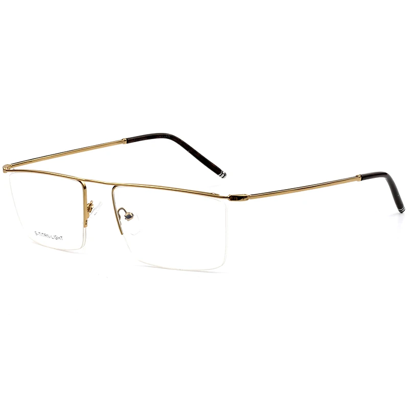 

Sunny spot wholesale new flying wing half frame business casual glasses frame retro anti-blue glasses