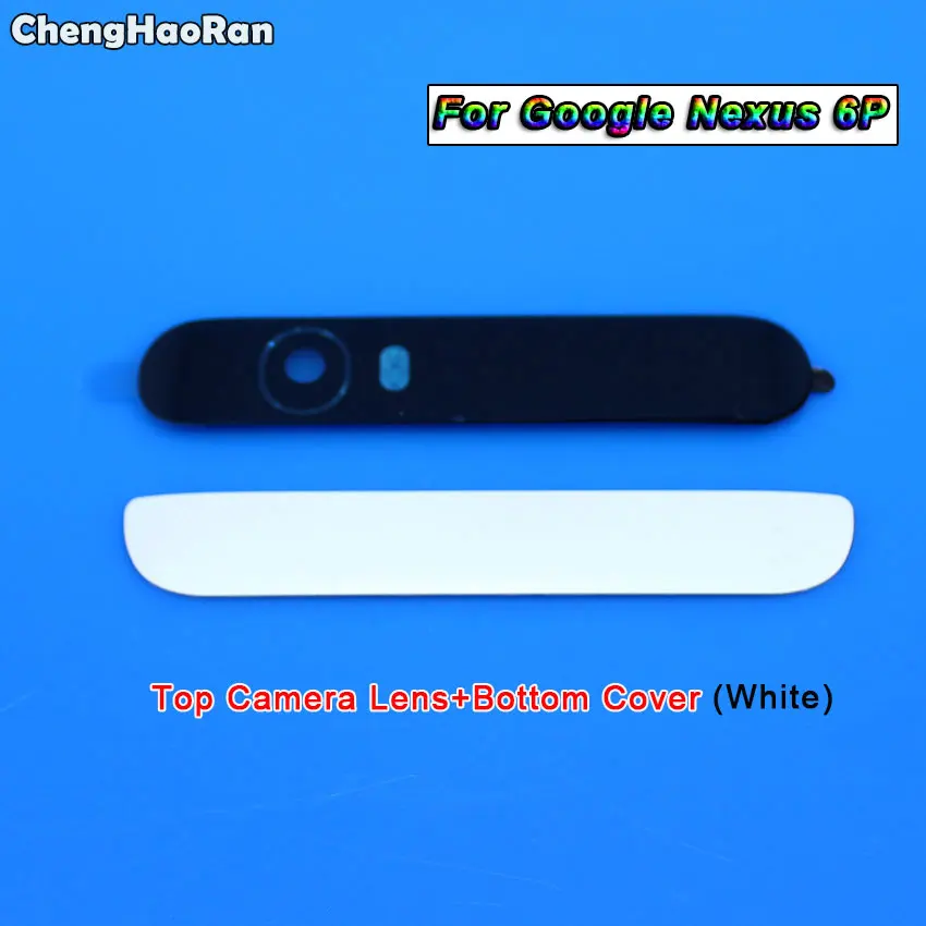 White ChengHaoRan Топ стекло камера вспышка объектив+ задняя батарея задняя крышка корпус дверь для huawei Google Nexus 6P запасные части - Цвет: White