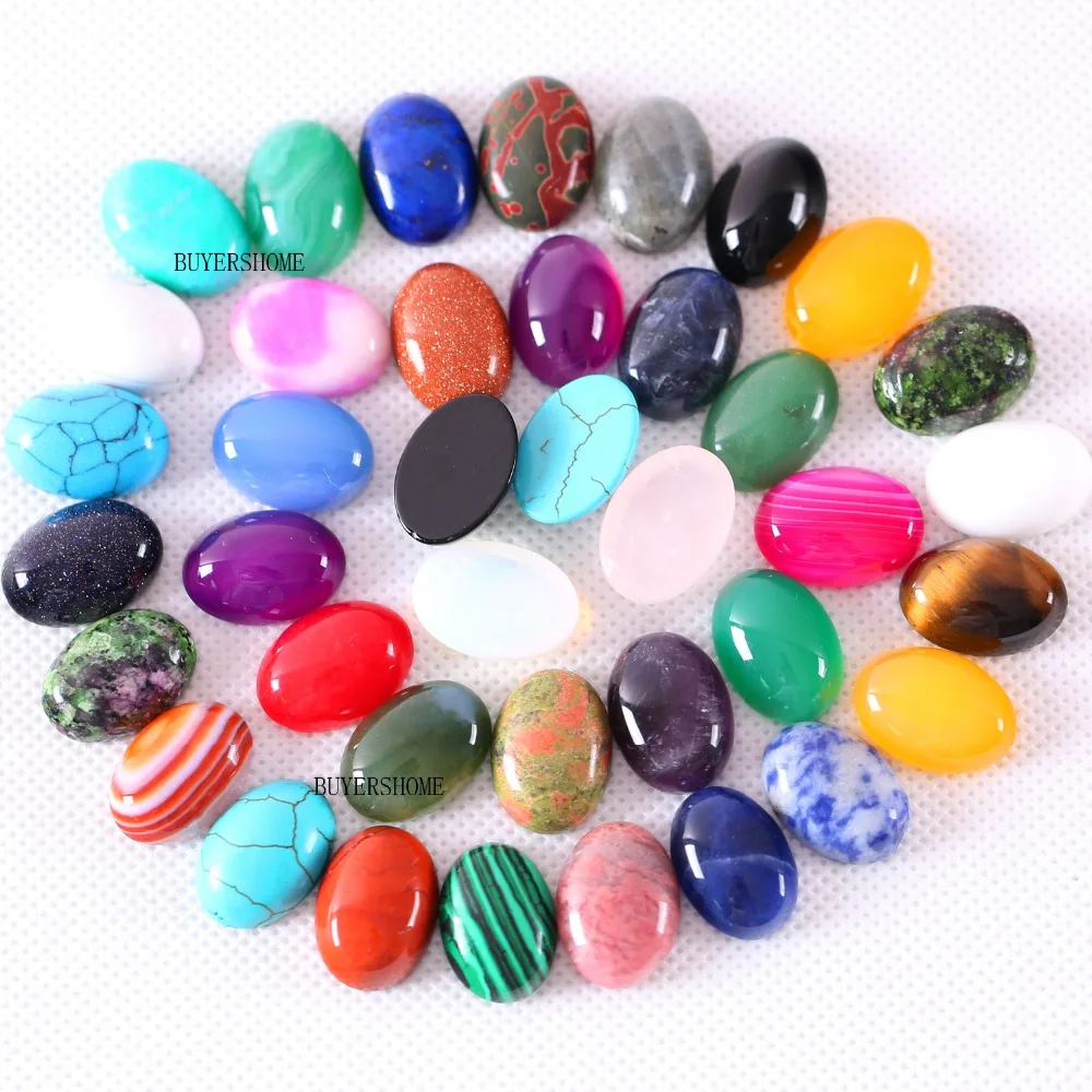 10 шт. Овальный 13x18 мм и 12x16 кабошон натуральные камни бусы Lapis Carnelian Crystal Opal для