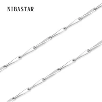 classic basic chain silver color lobster clasp melon seeds necklace chain fashion women girls jewelry