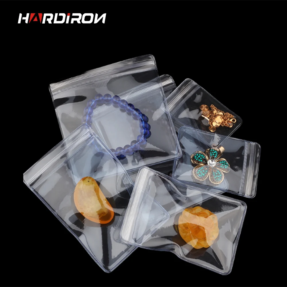 

HARDIRON 0.48mm PVC Thickness Self Adhesive Seal Plastic Bags Resealable Retail Pouches Jewelry Rings Earrings Pouches