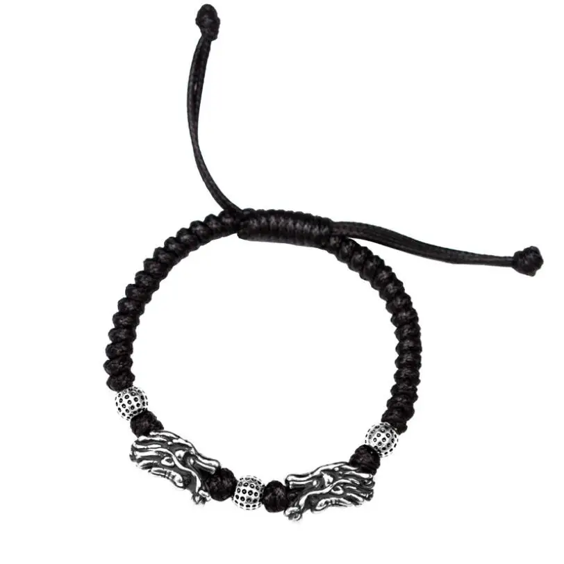 Handmade 999 Silver Dragon Bracelet Pure Power Beads Good Luck | Украшения и аксессуары