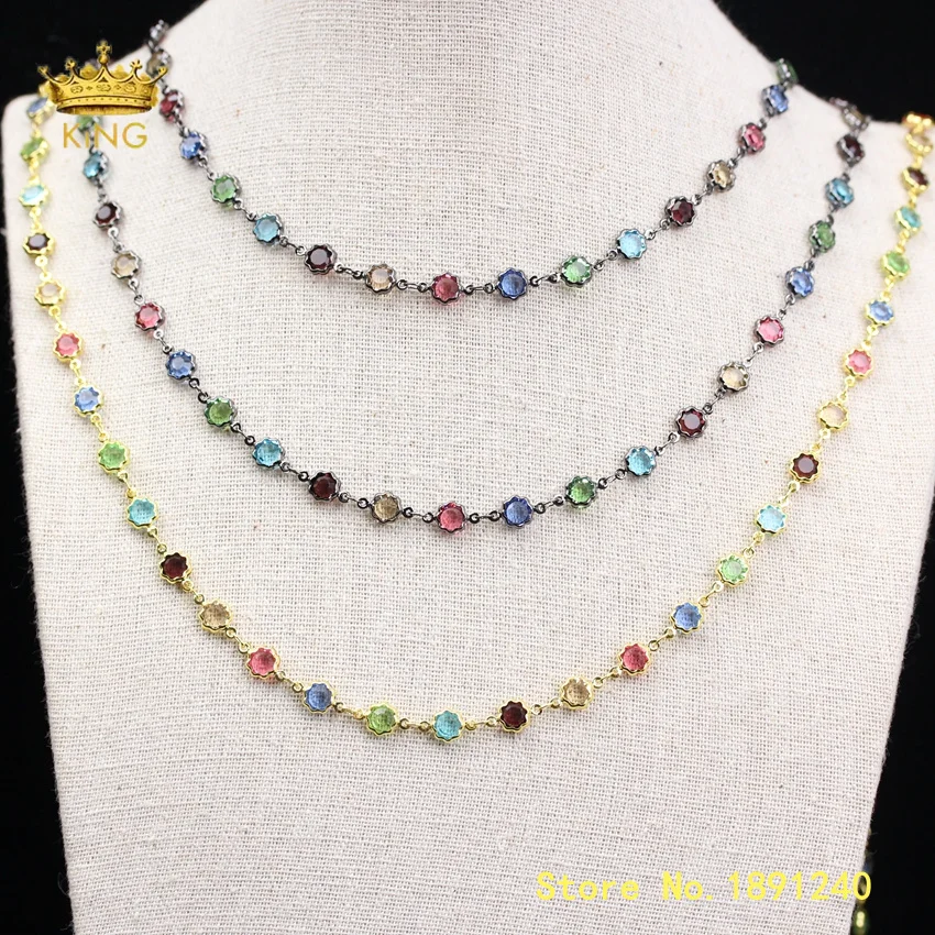 5 метров Цветочная яркая цепочка для тела металлическая/Золотая медная