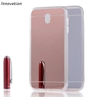 Модный зеркальный мягкий чехол из ТПУ для Samsung Galaxy J330, J530, J730, J3, J5, J7 2017 Pro, европейская версия, силиконовая задняя крышка для сотового телефона