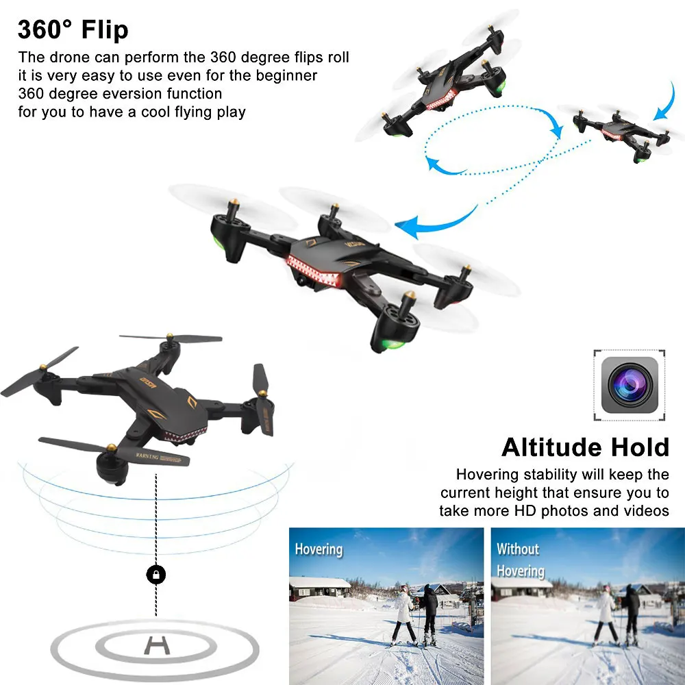 Teeggi VISUO XS809S складной селфи Дрон с Широкий формат HD Камера Wi Fi FPV g сенсор RC Qudacopter