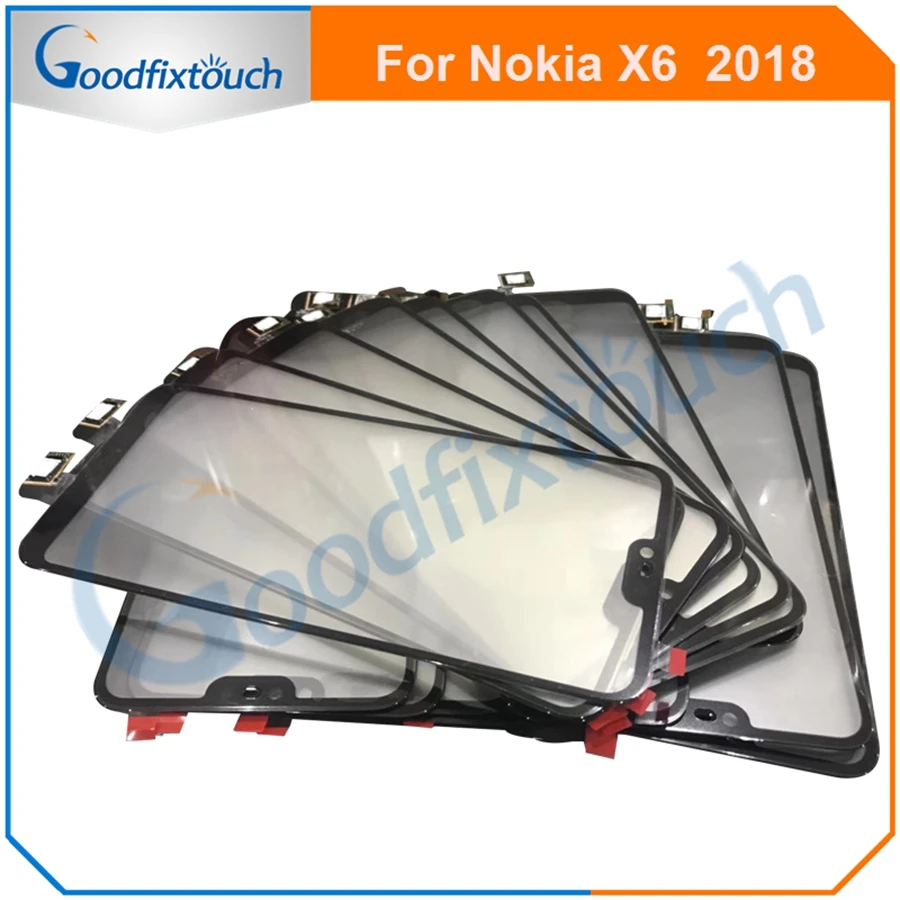 Для Nokia X6 2018 сенсорный экран дигитайзер сенсор для X 6 NokiaX6 стеклянная панель с
