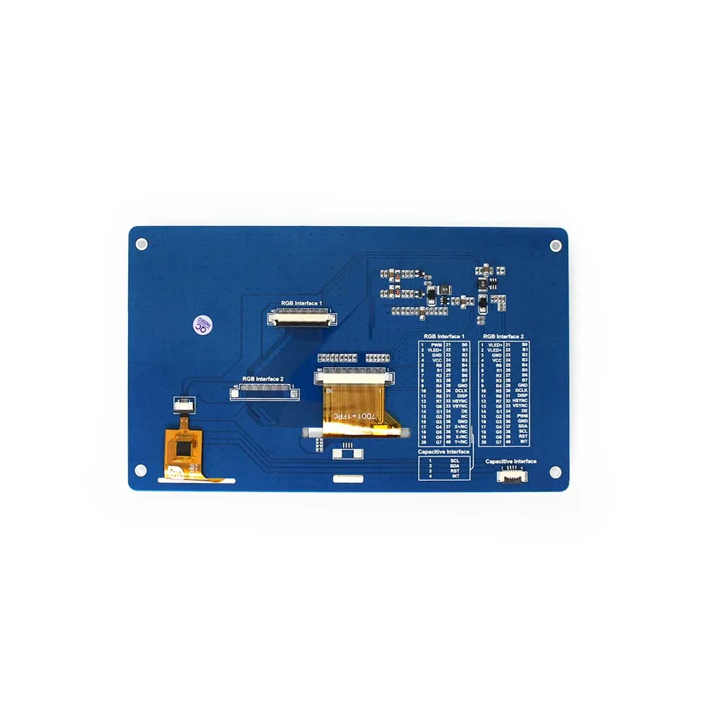 Waveshare 7-дюймовый емкостный сенсорный ЖК-дисплей (G) 800*480 пикселей TFT LCD 24-битный