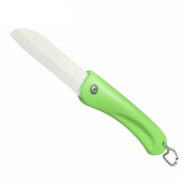 Green Pocket Pare Керамическая овощечистка фруктовая резка для пикника Столовые приборы пилинг складной нож брелок для кемпинга резак коробка-сумка для обеда овощей кухонный ломтик - Цвет: Green
