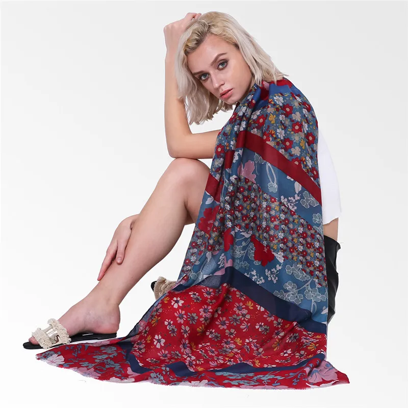 RUNMEIFA новейшая мода женский маленький шарф Маргаритка мягкие пляжные шали осень