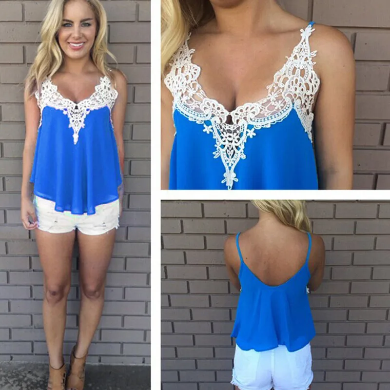 Летние женские топы пикантный жилет без рукавов с V-образным вырезом и ремешком