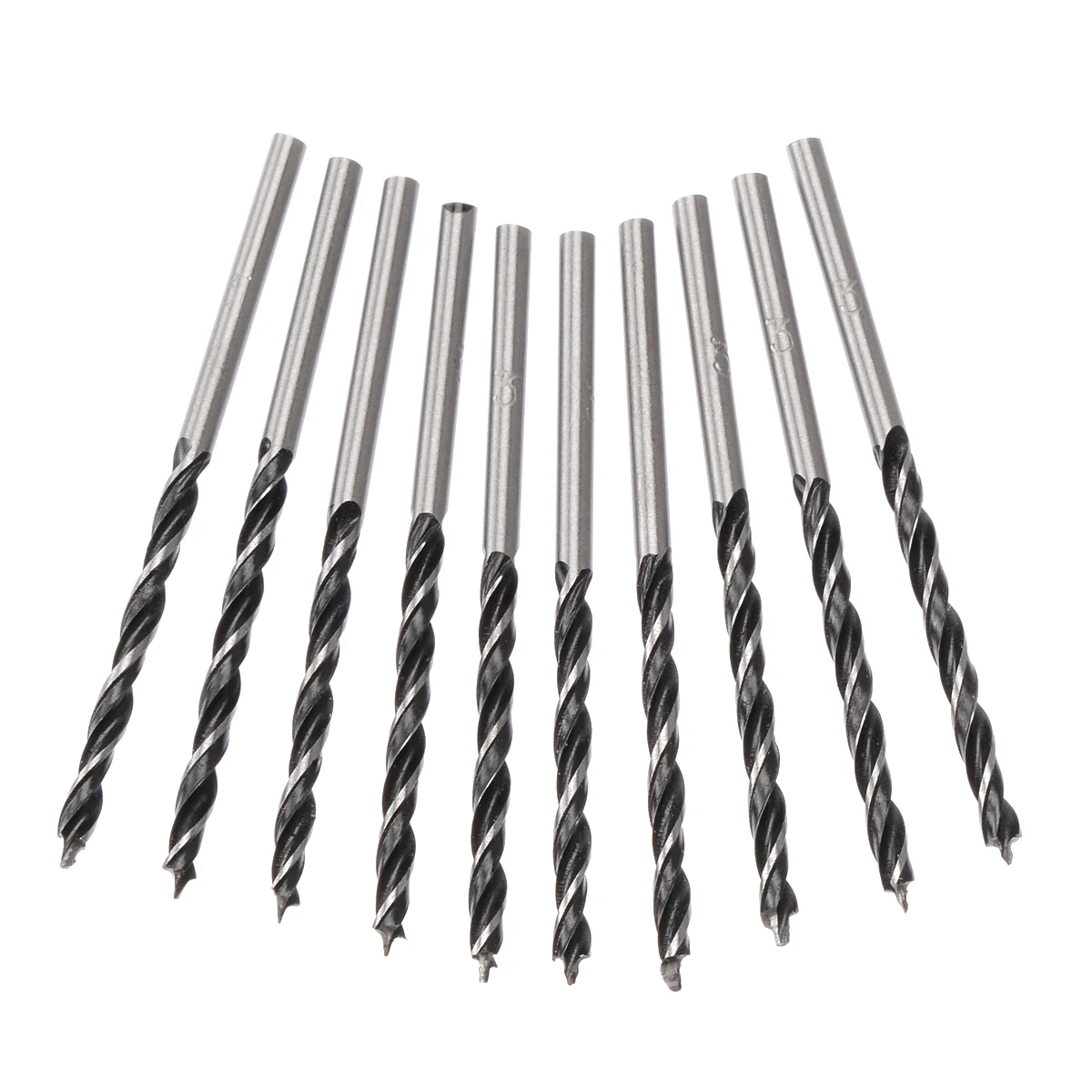 10 шт./компл. 3 мм диам спиральные сверла 58 Длина дерева с центральной точкой