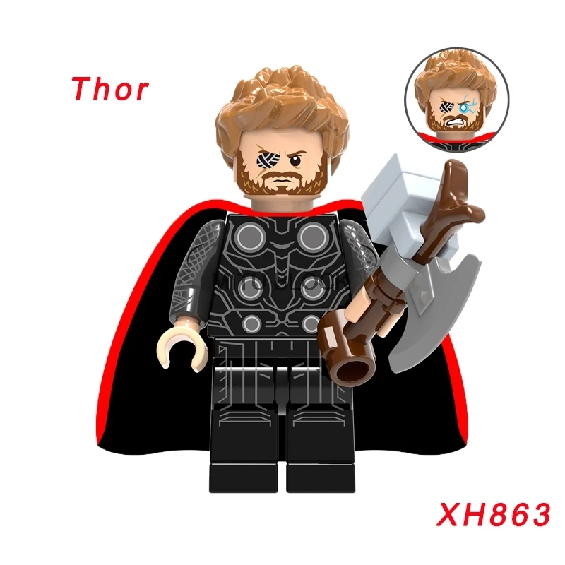 xh863 Super Heroe Star-Lord Rocket енот Капитан Marvel Железный человек видение строительный блок - Цвет: xh863