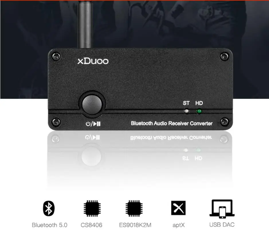 XDUOO XQ 50 Buletooth 5 0 QCC3008 ES9018K2M ЦАП Bluetooth аудио приемник конвертер Поддержка ПК USB