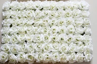 free shipping by ems 6040cm white artificial silk rose flower wall wedding background lawnpillar flower home market decoration