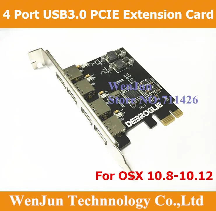 1 шт. Бесплатная доставка супер скоростная карта расширения для Mac Pro USB 3 0 PCI E с 4